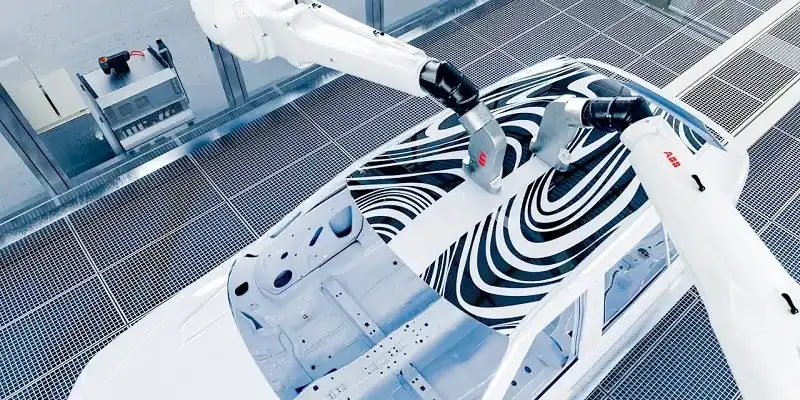 خط پرس رباتیک خودرو بهبود کیفیت قطعات صنعتی