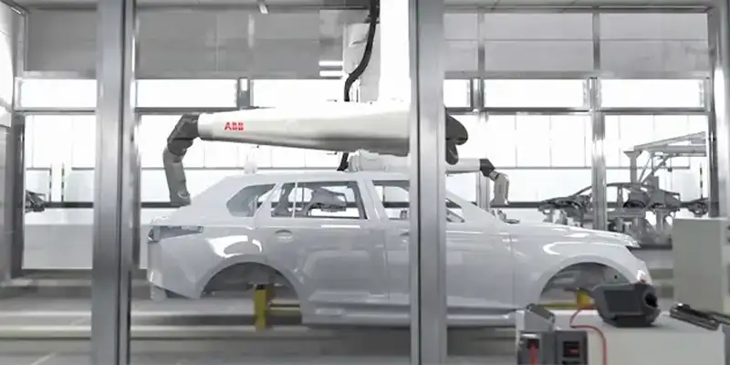 ماشین پرس صنعتی تولید بدنه خودرو رباتیک